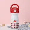 Bolso de Mano Aislado Personalizado de Cuadros y Dibujos Animados Botella de Agua de Acero Inoxidable 316 Tapa abatible Taza Portátil con Popote para Estudiantes