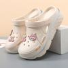Zapatos de Agujeros de Nuevo Estilo para Mujer Verano Casual Moda Suela Gruesa Exterior Combinación Total Antideslizante Cómodo Pies No Apestosos Sandalias y Pantuflas Transpirables