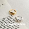 Anillo de plata de ley S925 con diseño de nicho para mujer, estilo minimalista coreano, estilo frío, con apertura de maíz y ganado.