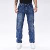 Jeans Ajustados de Mezclilla Elástica para Hombre Multi-Técnica Corte Delgado Azules Pantalones para Hombre Adecuados para Todas las Estaciones