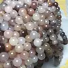 Cuentas redondas Yu Tai Cui violeta natural Cuentas sueltas de Jade Dorado pulsera semiacabada collar accesorios de mano DIY Jade