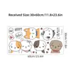 Adesivos de Parede Autoadesivos de Gato Filhote Fofo Estilo Ins Adesivos Decorativos para Parede de Fundo de Quarto Infantil BR0873E