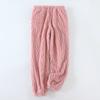 Pijamas de otoño e invierno 2022 para mujer, pantalones gruesos de franela con puños en los tobillos, talla grande, holgados, cálidos, largos de terciopelo, forro polar de coral para el hogar