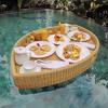 Bali Pousada Piscina Bandeja Flutuante Café da Manhã Chá da Tarde Prato de Água Vietnã Rede Social Cesta de Rattan Hotel