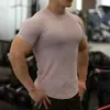Ropa Nueva de Fitness para Verano Ropa Ajustada para Hombre Alta Elasticidad Secado Rápido Absorción de Sudor Transpirable Deportes al Aire Libre Camiseta de Manga Corta para Entrenamiento de Hombre