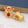 Guochao Método Antigo Esmalte Deus da Riqueza Acessórios Estéreo Pulseira do Deus da Riqueza Chaveiro de Carro Conta Acessórios de Joias DIY Lote
