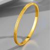 Pulsera de titanio con incrustaciones de diamantes redondos, pulsera de alta calidad, diseño de nicho, pulsera de estilo frío simple, personalidad de estilo coreano