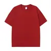 Camiseta de algodón pesada de 230 g al por mayor para hombre de manga corta primavera y verano blanco puro holgada media manga ropa algodón peinado