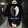 Playera de Manga Corta para Hombre de Algodón Puro Estampada de Marca Trendy de Peso Pesado 2025 Nuevo Verano Estilo Caliente Trendy Casual Cuello Redondo