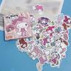 Pegatinas de Sanrio Kuromi Cinnamoroll Gato Kt, Pegatinas Lindas para Agendas, Pegatinas de Dibujos Animados Impermeables para Estudiantes