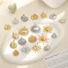 Accesorios de Joyería Transfronterizos Colgante Irregular de Girasol Cadena Versátil para Suéter Accesorios Hecho a Mano DIY Acero Inoxidable