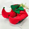 1 par Zapatos de Payaso con Cascabeles de Navidad Tela No Tejida PU Cubrezapatos de Elfo Bajo para Fiesta de Festival de Bola Atrezo de Juego de Rol