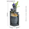Fonte de Água para Sala de Estar, Fonte de Água Circulante para Entrada, Ornamento Decorativo de Paisagismo, Roda Feng Shui de Chão para Escritório e Clube para Atrair Riqueza
