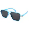 Gafas de Sol Estilo Nuevo Europeo y Americano Estilo Ins Doble Puente Gafas de Sol de Moda Unisex Aspecto Adelgazante Gafas de Protección Solar 131 Rt043