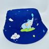 Chapéu de Pescador com Estampa de Elefante Desenho Animado Infantil Transfronteiriço Chapéu para Protetor Solar de Verão e Primavera Afina o Rosto Chapéu para Lazer ao Ar Livre