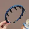 Faixa de Cabeça Floral Dentada Doce para Mulheres, Uso Diário ao Ar Livre, Faixa de Cabelo com Fita Superior de Caveira Alta, Prendedor de Cabelo Integrado, Acessório de Cabelo