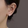 Brincos de Flor de Cerejeira de Zircônia com Agulha de Prata 925 para Mulheres, Elegantes de Alta Qualidade, Pequenos Brincos de Flores Frescas, Brincos Versáteis e da Moda