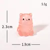 Miniatura de paisagem urso fofo que brilha no escuro cachecol figura de urso caixa surpresa decoração DIY ornamento de resina para mesa