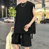 2026 Tallas Grandes 8XL 300 jin pueden usar versátil nuevo traje deportivo casual chaleco de verano atuendo para hombre camiseta sin mangas