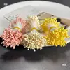 Grampo de cabelo floral feito à mão com estames de flor foscos de 2 mm. Materiais: flores artificiais, flores de cipó de papel, flores de seda, cores de flor de cabeça de fósforo.