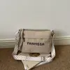 Bolsa casual lisa estilo universitário de um ombro bolsa casual da moda com letras 2026 nova bolsa tote grande capacidade da moda