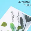 Acessórios de liga 42*8mm liga Espada Dragão Duplo verde antigo joias DIY