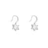 Aretes de gancho de circonita 5A plateados para mujer, chapados en cobre con platino, extremadamente hermosos, de lujo ligero, de alta gama, aretes exquisitos
