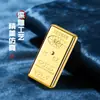 Novo Isqueiro à Prova de Vento Tijolo de Ouro do Jackie Chan Criativo Pepita de Ouro Gás Inflável Personalizado Metal Straight-Through