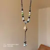Novo Colar Cerâmico Estilo Étnico, Nova Corrente para Suéter Estilo Chinês, Temperamento Artístico, Acessórios de Colar Versáteis para Venda por Atacado