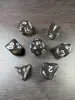 Conjunto de Dados Poliédricos D&D com Padrão de Mármore, Cores Misturadas, Transparente, D4D6D8D10D12D20 Lados, Tabuleiro Coc, Conjunto de Sete Peças