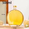 Botella Creativa de Vino de Hielo de 250 ml Botella Vacía Botella Pequeña de Vino Redonda Plana Botella de Café de Extracción en Frío Botella de Vino de Frutas 500 ml LOGO Imprimible
