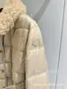 MC "Shenzhen Nanyou" Chaqueta de Plumas Juvenil Versátil Ajustada con Cuello de Piel para Otoño e Invierno, 90% Plumón de Pato