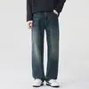 Ropa de Hombre Fengshe / Nuevo Otoño 2026 Retro Americano Jeans de Pierna Recta Sueltos Pantalones Casuales de Pierna Ancha para Hombre