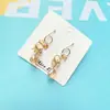 Estilo K Precio Especial Nuevo Diseño Versátil Elegante Chapado en Oro Real Aguja de Plata Real Pendientes Geométricos con Borlas para Mujer
