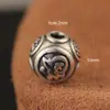 Yabin Retro Año del Pez Redondo Transferencia 999 Plata Pura Perla Pulsera Trenzada Rueda Perla Plata Tailandesa DIY Separador