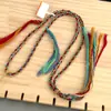 Cordón de cuenta Dzi cuerda para clavícula cruzada cadena de suéter cuerda para collar cuerda de cuerda tejida a mano estilo tibetano hilo de algodón frotado a mano