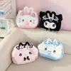 Bolsa de Cosméticos de Pelúcia Nova da Kuromi Desenho Animado Bolsa de Higiene Pessoal Portátil para Viagem Bolsa de Armazenamento Multifuncional de Grande Capacidade