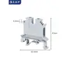 Chloe UK2.5B Bloco de Terminais Montado em Trilho Bloco de Terminal de Tensão Conexão de Fio de 2,5 mm² Bloco de Conexão Retardante de Chama Cobre
