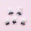 Mini Animales Blanco y Negro Mini Accesorios de Resina Pegamento Crema Uña Cuerda para el Cabello Papelería Pasador Funda para Teléfono Móvil Parche Lote