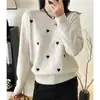 Suéter de terciopelo con cuello redondo de mapache para mujer, nuevo diseño engrosado para otoño e invierno, top de nicho, camiseta interior de punto suelta