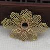 Pingente oco de cobre fundido Flor de Lótus 51*34mm material para grampo de cabelo Hanfu de noiva acessórios feitos à mão