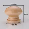Manija de Puerta de Gabinete de Madera de Loto Pomo Redondo de Cajón Madera Agujero Único Champiñón Accesorio de Mueble de Armario Estilo Lujo Ligero
