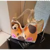 Bolsa Nova Grande Capacidade Estilo Japonês 2025 Bolsa Elegante para Estudante Lona de Desenho Animado Bolsa Tote de Ombro para Trabalhador de Escritório