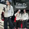 Conjunto de otoño para niña 2026 nuevo sudadera de moda estilo coreano con media cremallera y cuello alto y pantalones deportivos casuales para primavera y otoño