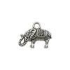 Acessórios DIY prata tibetana vintage 1 pingente de elefante pingente bolsa chaveiro pulseira colar liga acessórios de joalheria