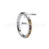 Jiangtai F136 Anillo de Nariz de Titanio Anillo Cerrado Anillo sin Costuras Incrustado con Piedra Natural Aleación de Titanio G23 Joyería para Piercing Corporal Pendientes