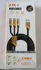 Cable de Carga de 120W Cable de Datos de Carga Súper Rápida Tres-En-Uno Tipo C Trenzado Metálico Mecánico Cable Universal Uno-A-Tres