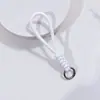 Lanyard Tejido de Poliéster con Hebilla Metálica de 12 cm Color Dopamina, Correa para Botella de Agua, Bloques de Color, Hecho a Mano, Creativo, Estilo Corto, Antiperdida, Duradero