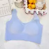 Camiseta de Tirantes Elevadora para Busto Grande Estilo Ropa Interior de Seda de Morera para Mujer, Delgada, Sin Costuras, Espalda Hermosa, Sin Aros, Anticaída, Sujetador Sexy