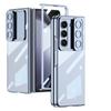 Adequado para Samsung ZFold5 dobrável Phone Case Electroplated Push Window Lens All-inclusive Trendy Brand Drop-resistant Capa protetora transparente